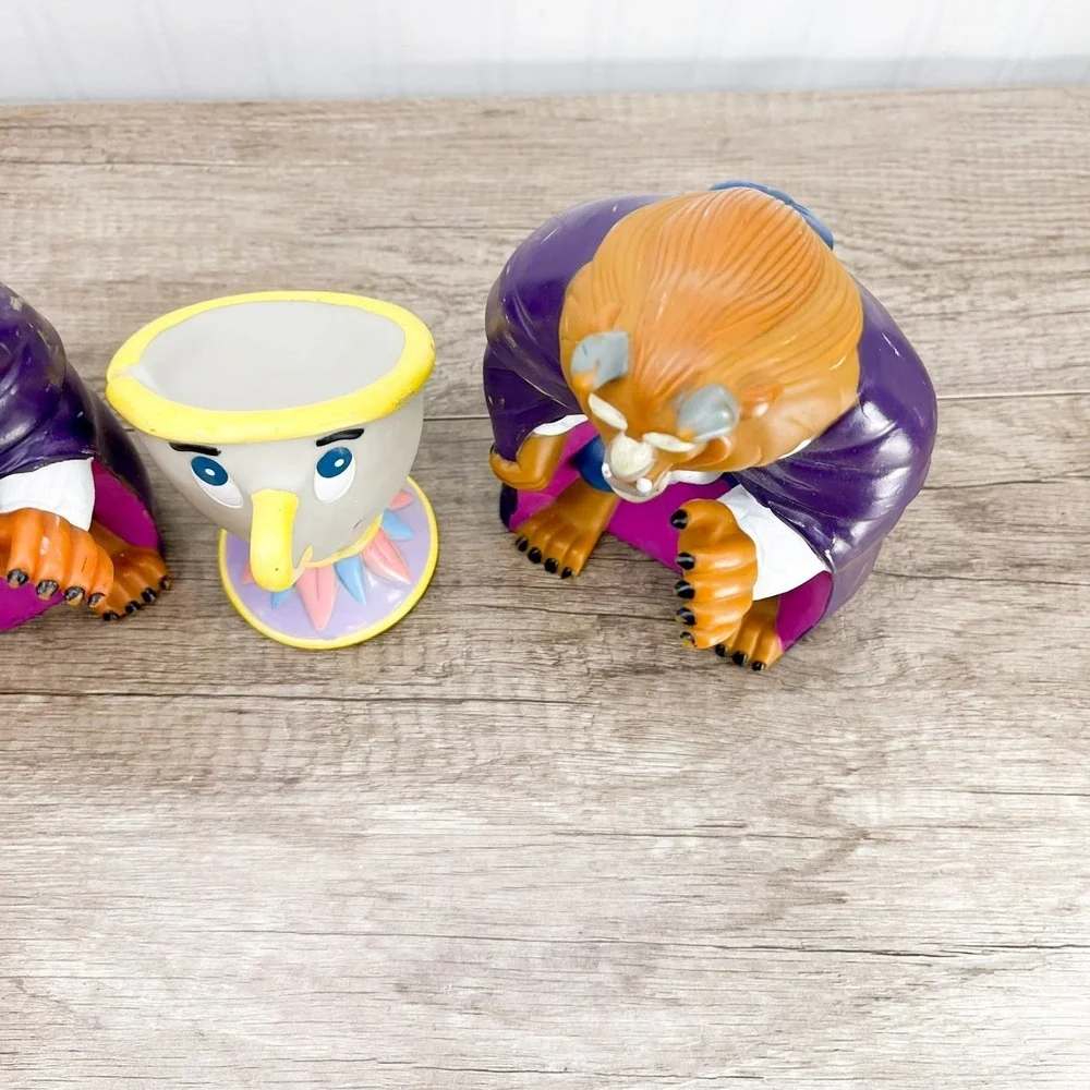 VTG Disney Beauty and‎ The Beast Hand Puppet Figure Pizza Hut 1992 Teacup Chip
